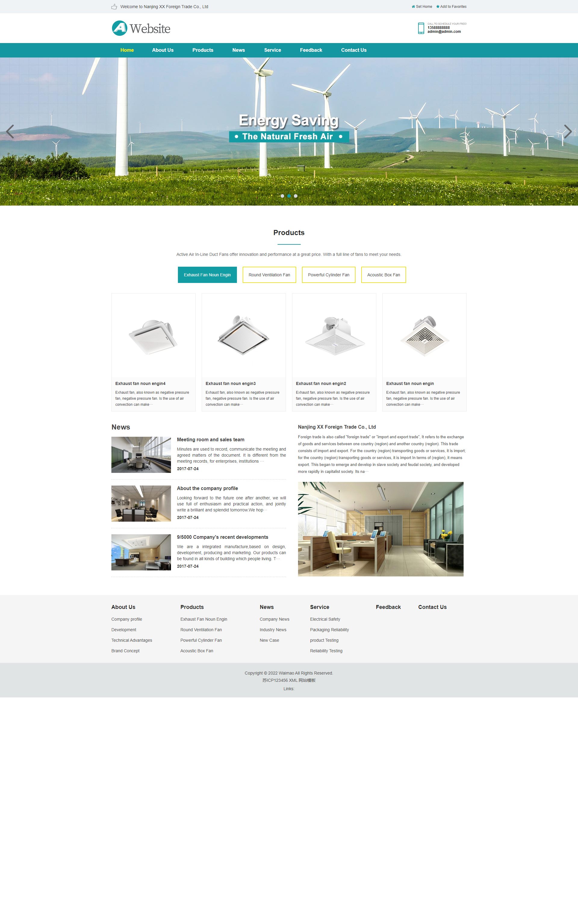 (自适应手机端)HTML5响应式英文外贸企业产品展示-LED灯具外贸通用